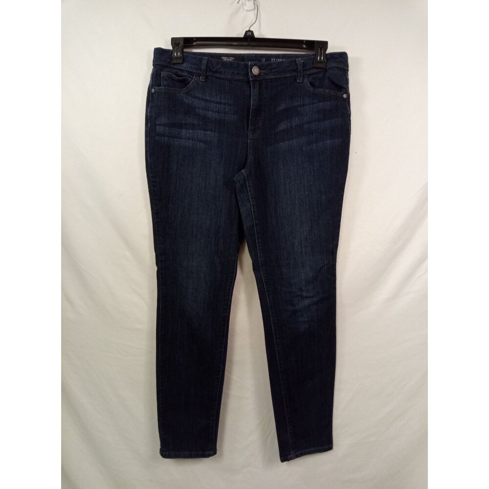 Simply Vera Vera Wang Women's Blue Skinny Jeans Size 12